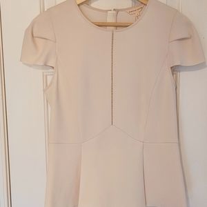 Rebecca Taylor Moss Crepe Top In Cream size 4
